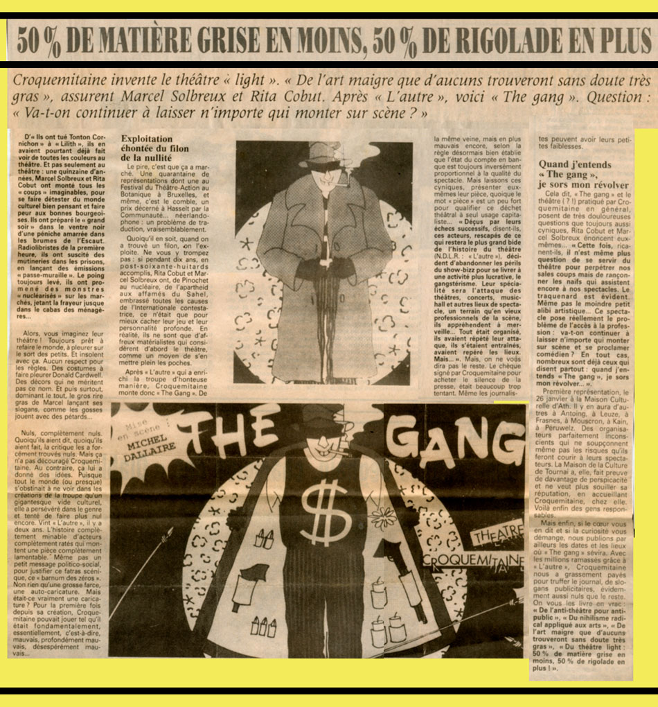 The Gang 1989 Article de Luc Parret pour NordEclair
